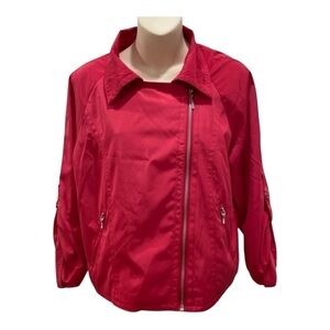 TanJay Petites Size 8P Hot Pink Zip-Up Jacket